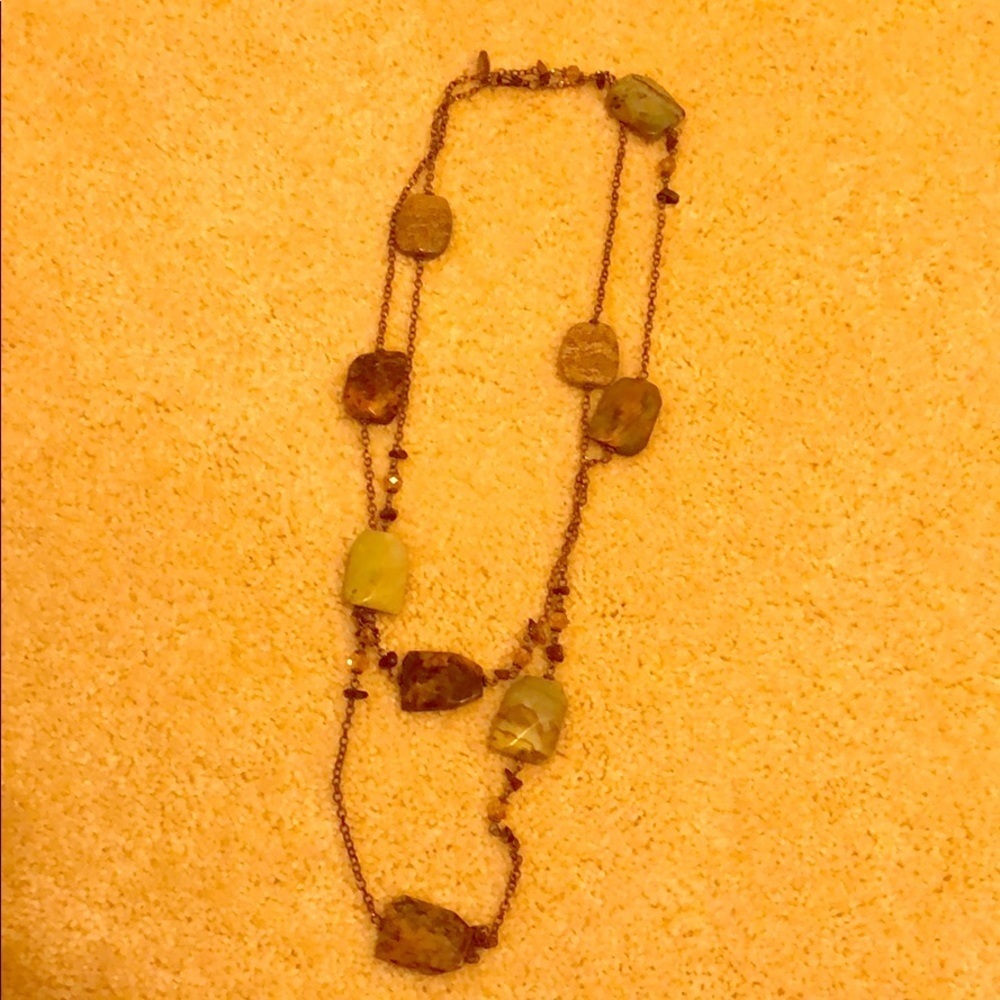 Pier 1 Stone  Necklace - appx. 30 inches long. - Picture 2 of 6